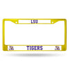 LSU Tigers License Plate Frame Metal Yellow - Special Order - Rico Industries