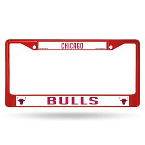 Chicago Bulls License Plate Frame Metal Red - Rico Industries