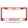 Chicago Bulls License Plate Frame Metal Red - Rico Industries
