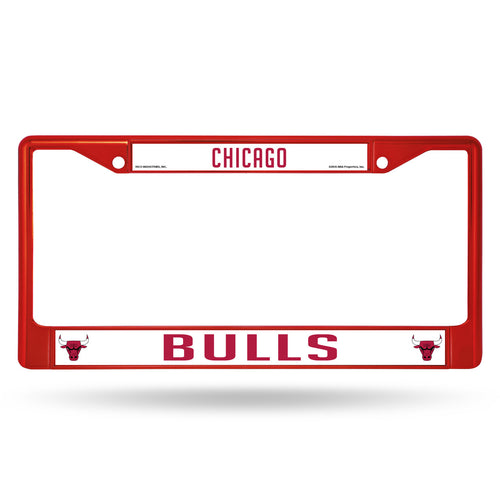 Chicago Bulls License Plate Frame Metal Red - Rico Industries