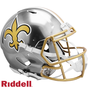 New Orleans Saints Helmet Riddell Authentic Full Size Speed Style FLASH Alternate - Riddell