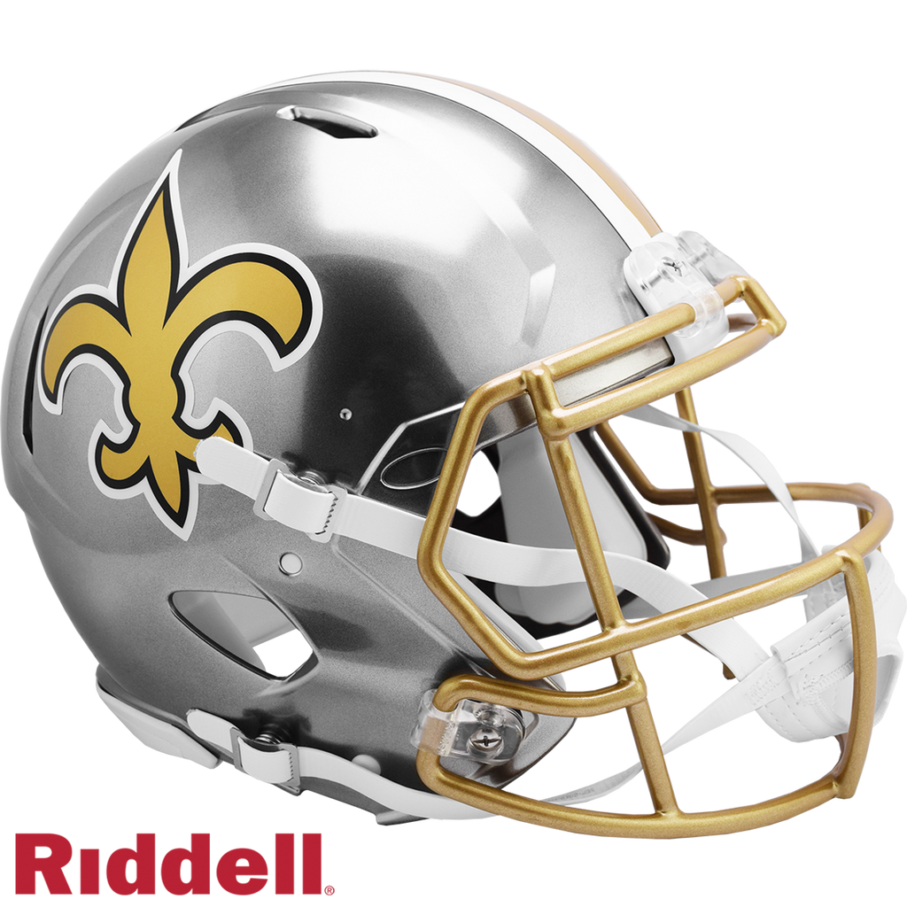 New Orleans Saints Helmet Riddell Authentic Full Size Speed Style FLASH Alternate - Riddell