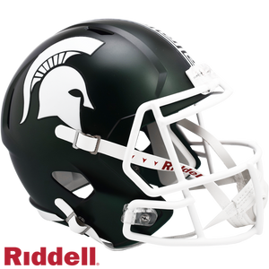 Michigan State Spartans Helmet Riddell Replica Full Size Speed Style Satin - Riddell