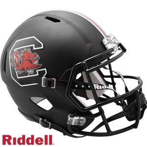 South Carolina Gamecocks Helmet Riddell Replica Full Size Speed Style Matte Black - Riddell