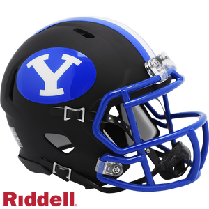 BYU Cougars Helmet Riddell Replica Mini Speed Style Matte Black 2020 - Riddell