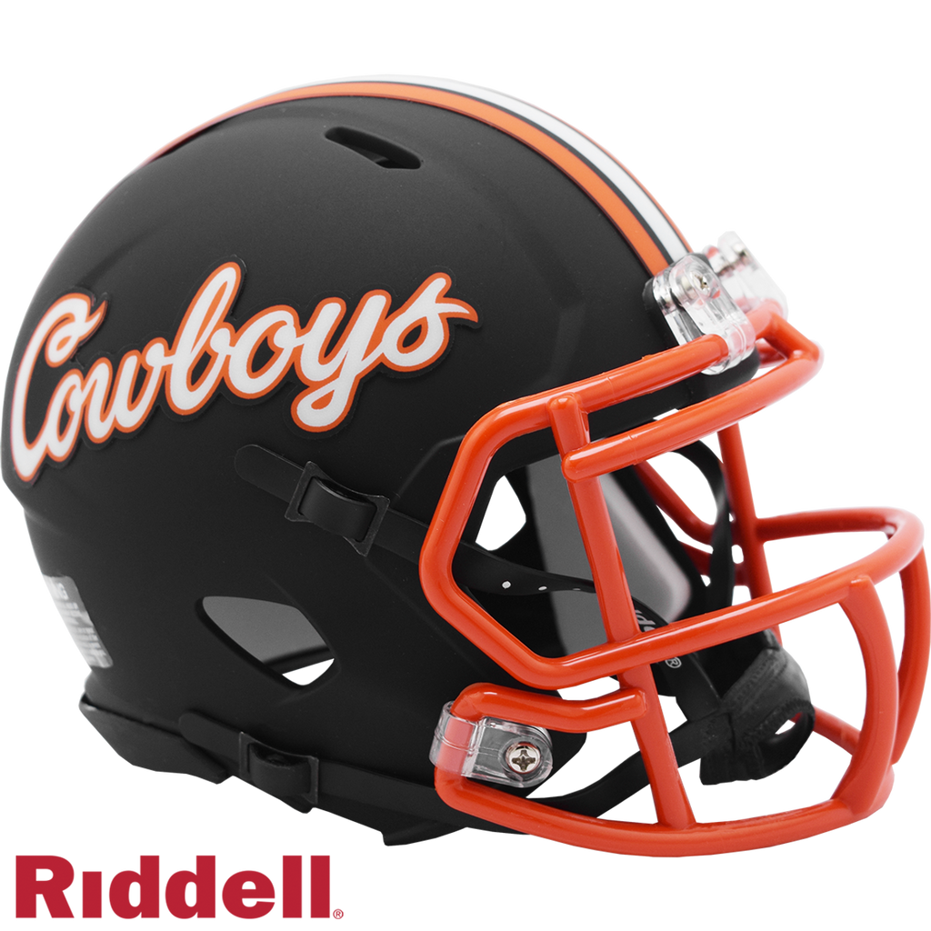Oklahoma State Cowboys Helmet Riddell Replica Mini Speed Style Cowboys Script - Riddell