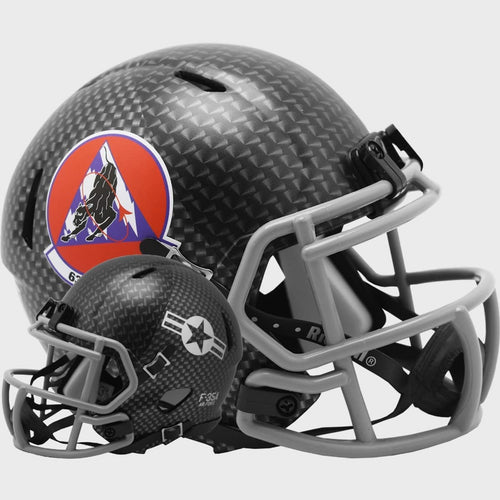 Air Force Falcons Helmet Riddell Replica Mini Speed Style 63rd Fighter Squadron Design - Riddell