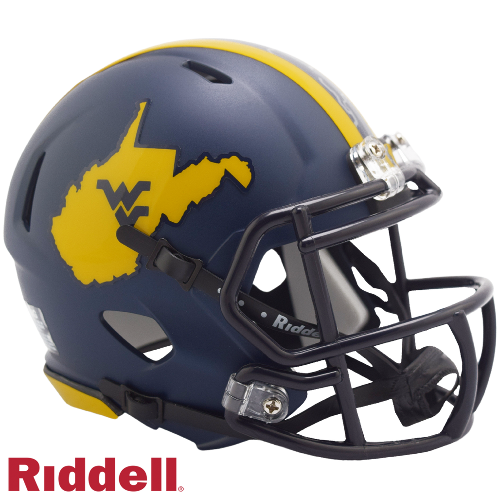 West Virginia Mountaineers Helmet Riddell Replica Mini Speed Style Country Roads 2023 - Riddell