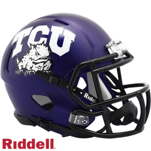 TCU Horned Frogs Helmet Riddell Replica Mini Speed Style Satin Purple - Riddell