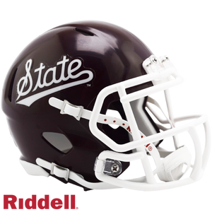 Mississippi State Bulldogs Helmet Riddell Replica Mini Speed Style Script - Riddell