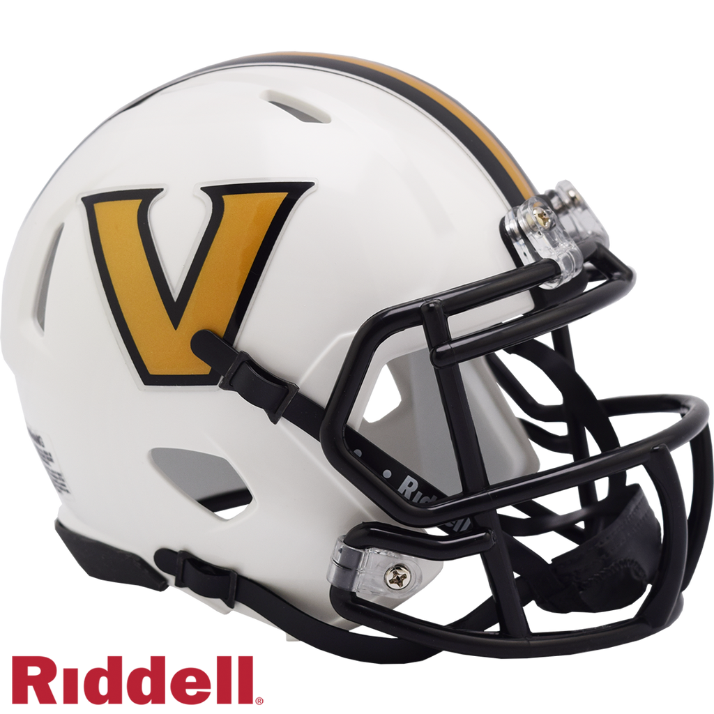Vanderbilt Commodores Helmet Riddell Replica Mini Speed Style White - Riddell