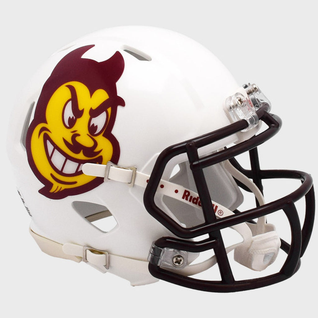 Arizona State Sun Devils Helmet Riddell Replica Mini Speed Style White Sparky - Riddell