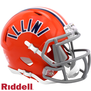 Illinois Fighting Illini Helmet Riddell Replica Mini Speed Style Arched Illini T/B - Riddell