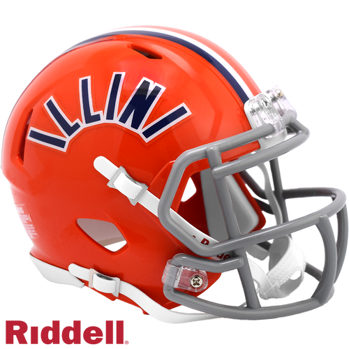Illinois Fighting Illini Helmet Riddell Replica Mini Speed Style Arched Illini T/B - Riddell