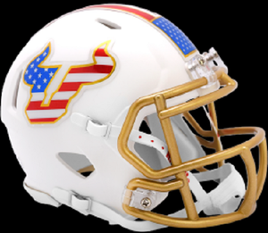 South Florida Bulls Helmet Riddell Replica Mini Speed Style Star and Stripes - Riddell