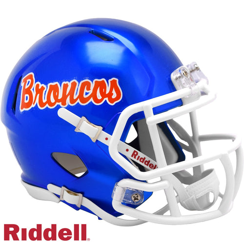 Boise State Broncos Helmet Riddell Replica Mini Speed Style Script - Riddell