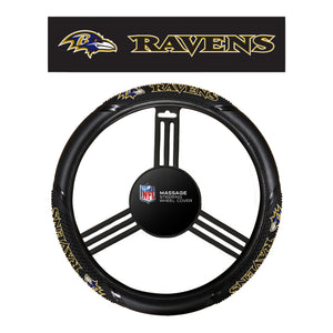 Baltimore Ravens Steering Wheel Cover Massage Grip Style CO -