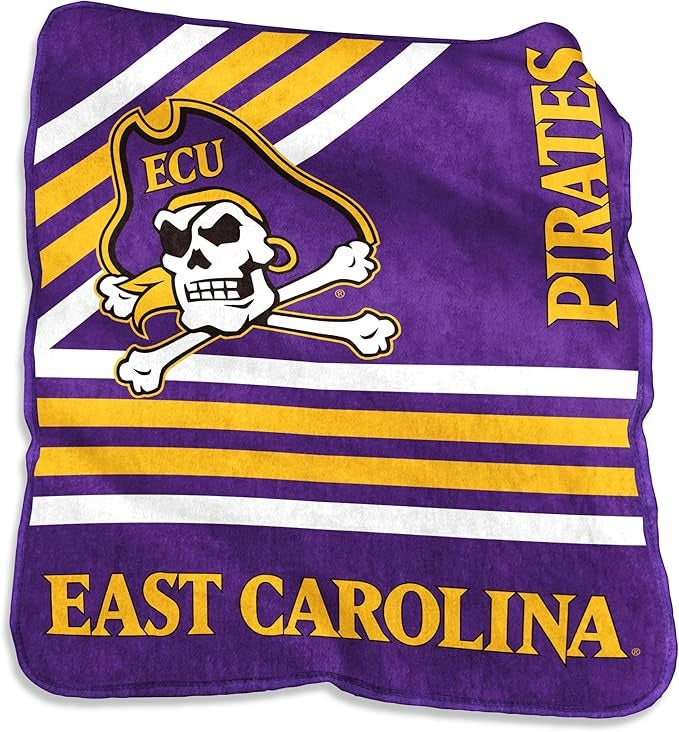 East Carolina Pirates Blanket 50x60 Raschel Throw - Logo Brands