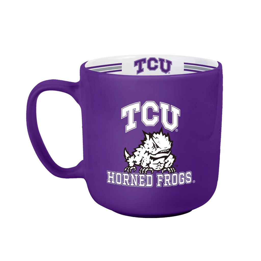 TCU Horned Frogs Coffee Mug 15oz Stripe Design - Logo Brands