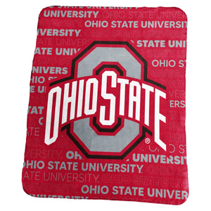 Ohio State Buckeyes Blanket 50x60 Fleece Classic - Logo Brands