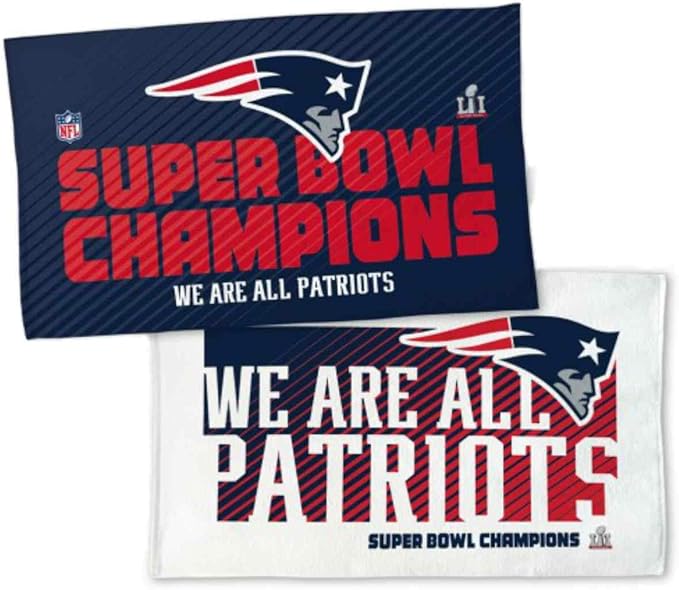 New England Patriots Towel 22x42 Locker Room Style Spectra Super Bowl 51 Champions Design - WinCraft