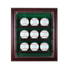 9 Baseball Cabinet Style Display Case with Cherry Moulding