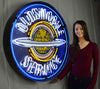 Oldsmobile Service 36 Inch Neon Sign In Metal Can
