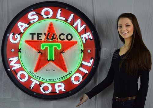 Texaco Motor Oil 36 Inch Neon Sign In Metal Can