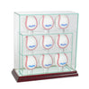 9 Upright Baseball Display Case with Cherry Moulding