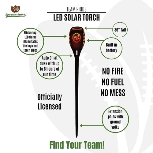 San Francisco 49ers Solar Torch LED - Sporticulture