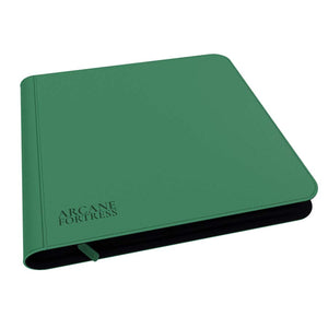 Arcane Fortress: Solid Color: Green 12-Pocket Zipper Binder