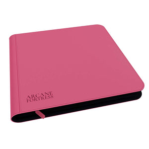 Arcane Fortress: Solid Color: Pink 12-Pocket Zipper Binder