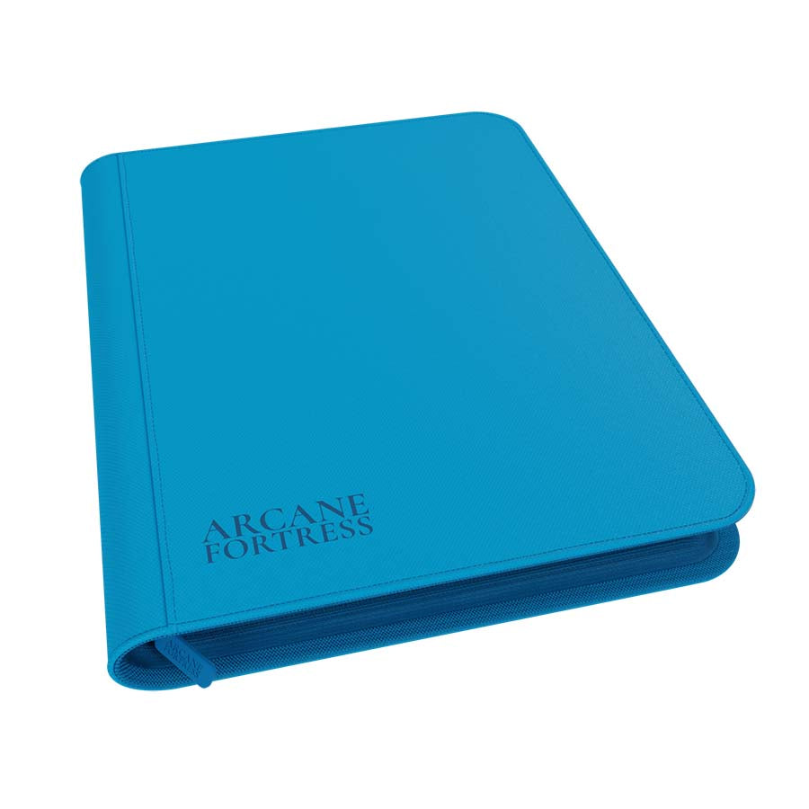 Arcane Fortress: Neon Color: Neon Blue 9-Pocket Zipper Binder