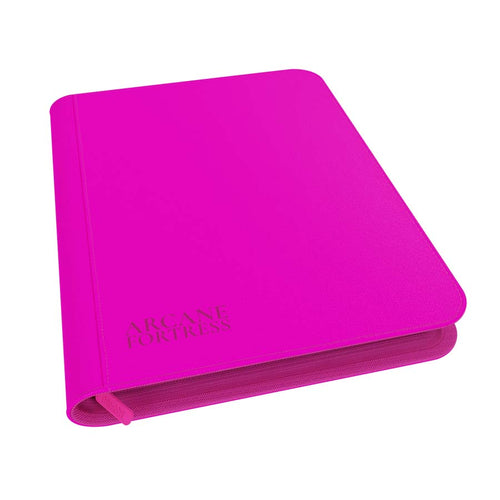 Arcane Fortress: Neon Color: Neon Pink 9-Pocket Zipper Binder