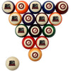 ALABAMA STANDARD COLOR NUMBERED BILLIARD BALL SET STANDARD COLOR BILLIARD BALL SET - ALABBSSTD