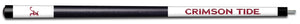 ALABAMA ENGRAVED BILLIARD CUE WHITE / CRIMSON - ALABCE101