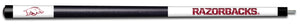 ARKANSAS ENGRAVED BILLIARD CUE WHITE / RED - ARKBCE101