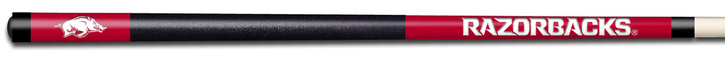 ARKANSAS COLOR ENGRAVED BILLIARD CUE WHITE / RED - ARKBCE931