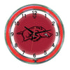 ARKANSAS NEON WALL CLOCK - 18'' RED FACE / RED NEON - ARKNWC200-18