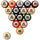 ARIZONA STANDARD COLOR NUMBERED BILLIARD BALL SET STANDARD COLOR BILLIARD BALL SET - ARZBBSSTD