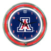 ARIZONA NEON WALL CLOCK - 14'' BLUE FACE / RED NEON - ARZNWC100-14