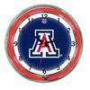 ARIZONA NEON WALL CLOCK - 18'' BLUE FACE / RED NEON - ARZNWC100-18