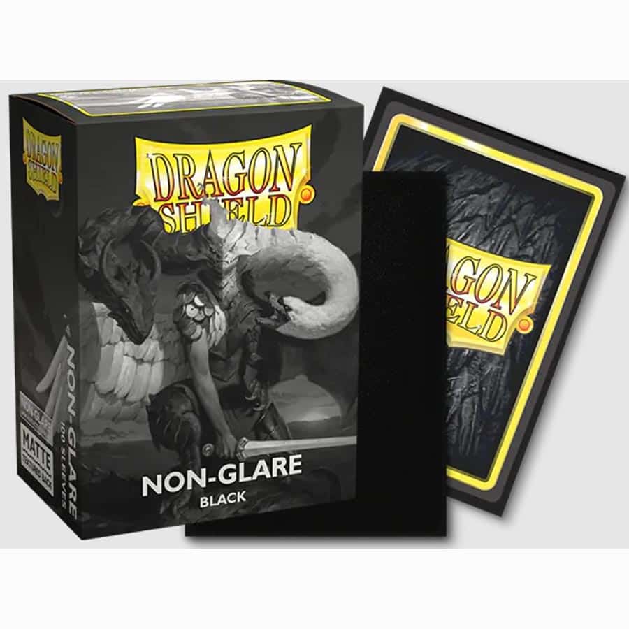 Arcane Tinmen -  Dragon Shield Sleeves: Matte Non-Glare Black V2 (Box Of 100)