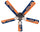 AUBURN CEILING FAN - 52'' BLUE/ORANGE - AUBFAN100-52