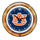 AUBURN NEON WALL CLOCK - 14'' BLUE FACE / ORANGE NEON - AUBNWC100-14