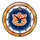 AUBURN NEON WALL CLOCK - 18'' BLUE FACE / ORANGE NEON - AUBNWC100-18