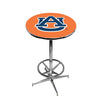 AUBURN CHROME FOOT RING PUB TABLE ORANGE - AUBPTR112