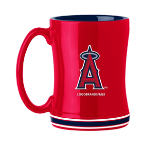 Los Angeles Angels Coffee Mug 14oz Sculpted Relief Team Color - Logo Brands