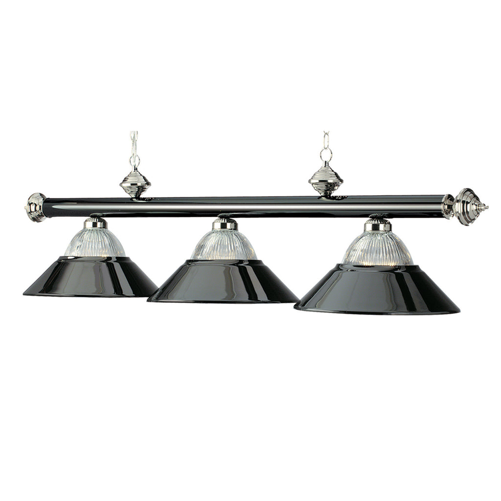 3 LT-54'' BILLIARD LIGHT-BLACK CHROME & CHROME