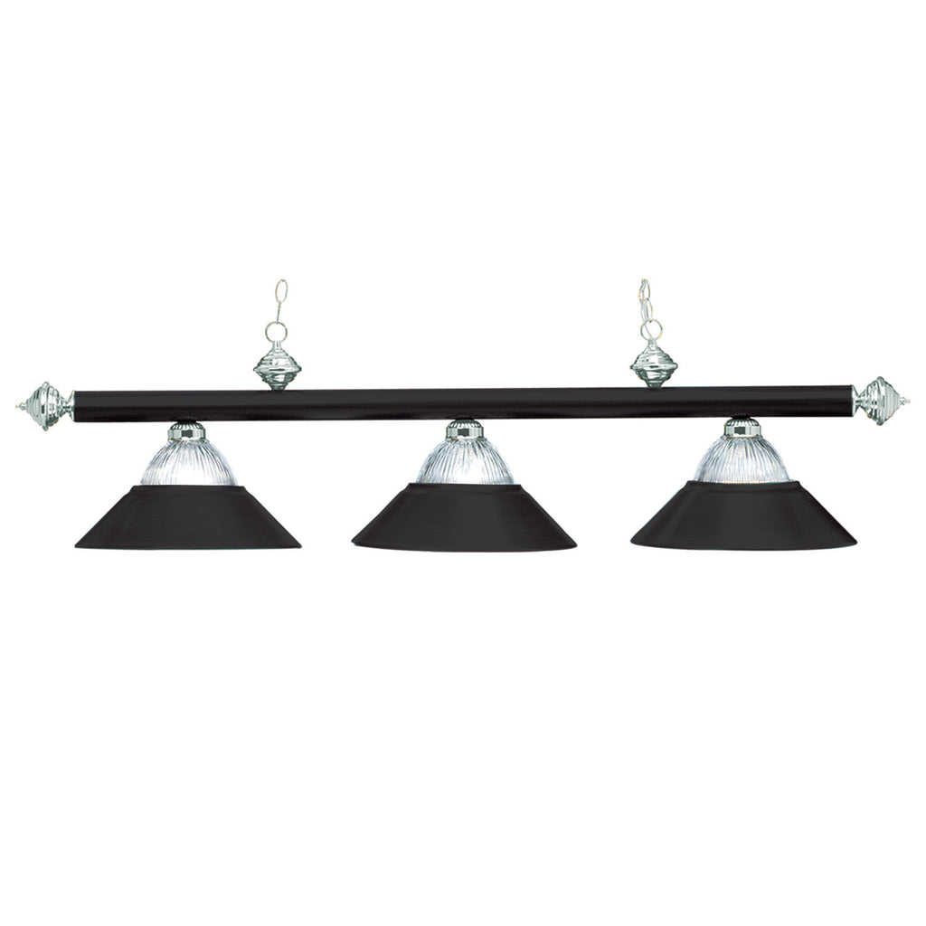 3 LT-54'' BILLIARD LIGHT-MATTE BLACK & STAINLESS